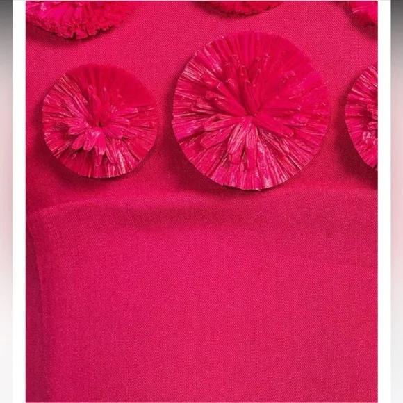 NWT Antonio Melani Dottie Textured Linen Square Neck Sleeveless Midi dress - Picture 3 of 7